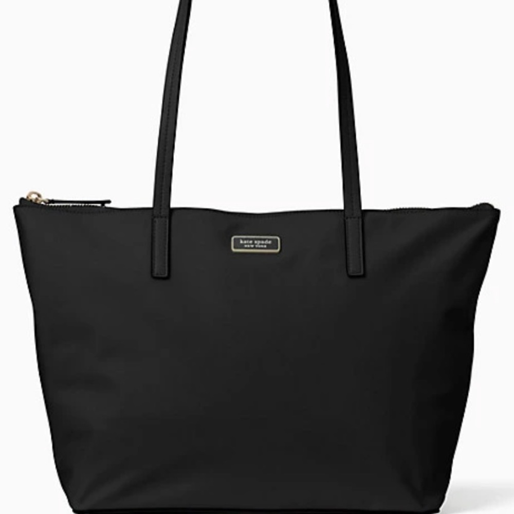 NWT Black Kate Spade Hayden Zip Top Tote